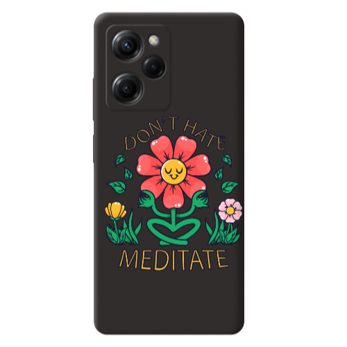 Xiaomi Poco X5 Pro Meditate Black Colored Silicone TPU Θήκη