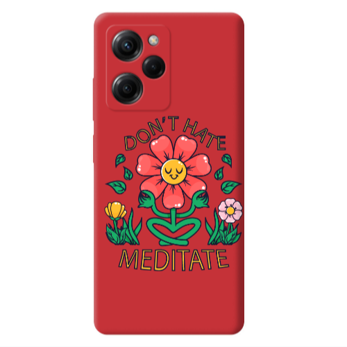 Xiaomi Poco X5 Pro Meditate Red Colored Silicone TPU Θήκη