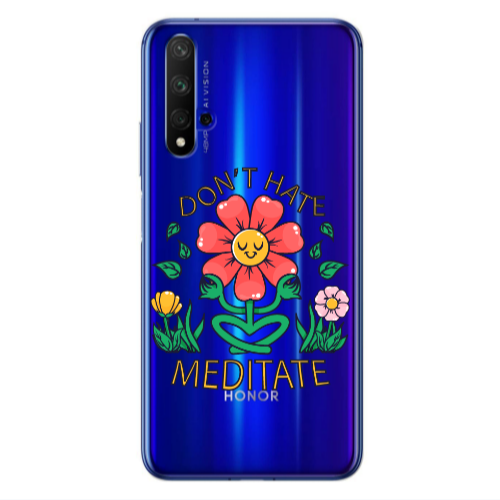 Huawei Nova 5 T Meditate Transparent Silicone TPU Θήκη