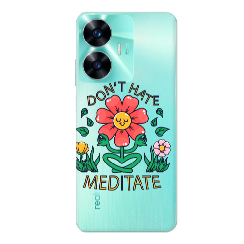 Realme C55 Meditate Transparent Silicone TPU Θήκη