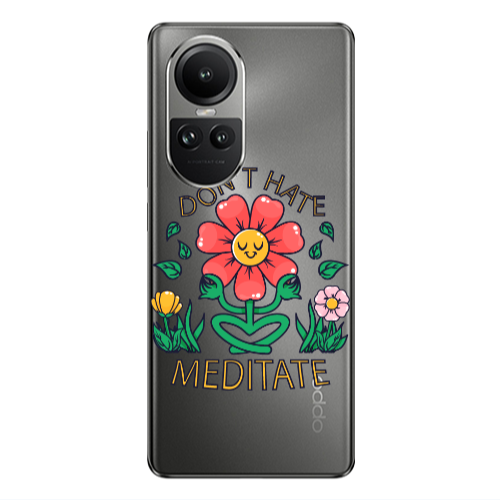 Oppo Reno10 5G Meditate Transparent Silicone TPU Θήκη