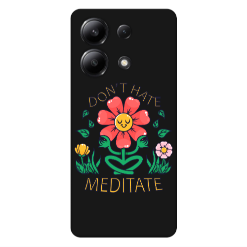 Xiaomi Redmi Note 13 4G Meditate Black Colored Silicone TPU Θήκη