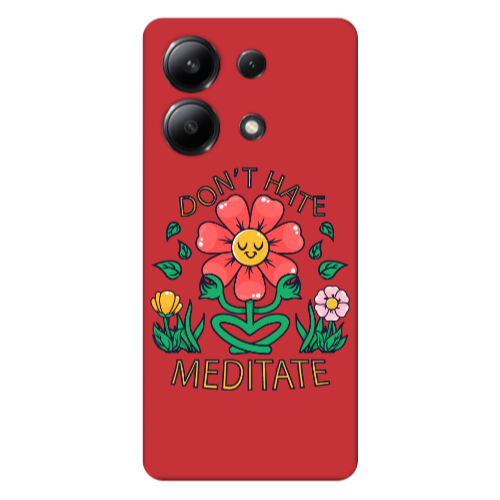 Xiaomi Redmi Note 13 4G Meditate Red Colored Silicone TPU Θήκη