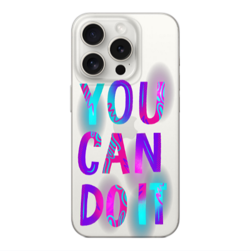Apple Iphone 16 Pro You Can Doit Transparent Silicone TPU Θήκη