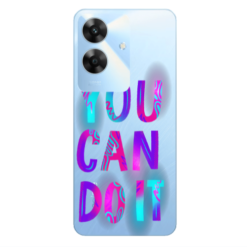 Realme Note 60 You Can Doit Transparent Silicone TPU Θήκη