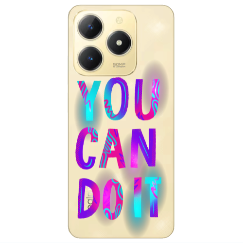 Realme C61 You Can Doit Transparent Silicone TPU Θήκη
