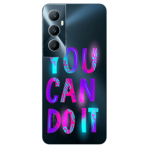 Realme C65 You Can Doit Transparent Silicone TPU Θήκη