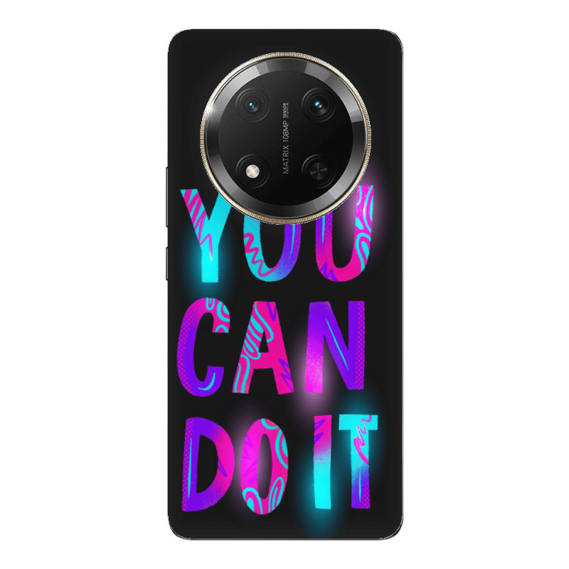 Honor Magic 7 Lite You Can Doit Black Colored Silicone TPU Θήκη