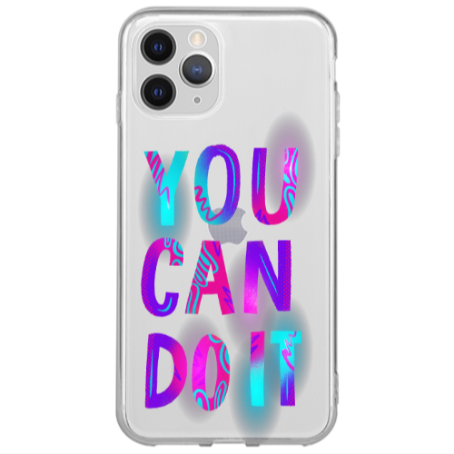 Apple iPhone 13 Pro Max You Can Doit Transparent Silicone TPU Θήκη