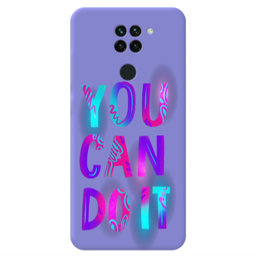 Xiaomi Redmi Note 9 You Can Doit Purple Colored Silicone TPU Θήκη