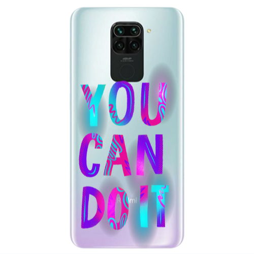 Xiaomi Redmi Note 9 You Can Doit Transparent Silicone TPU Θήκη