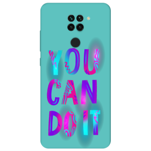 Xiaomi Redmi Note 9 You Can Doit Turquoise Colored Silicone TPU Θήκη