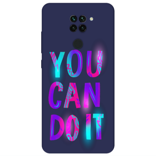 Xiaomi Redmi Note 9 You Can Doit Dark blue Colored Silicone TPU Θήκη