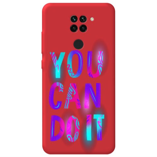 Xiaomi Redmi Note 9 You Can Doit Red Colored Silicone TPU Θήκη