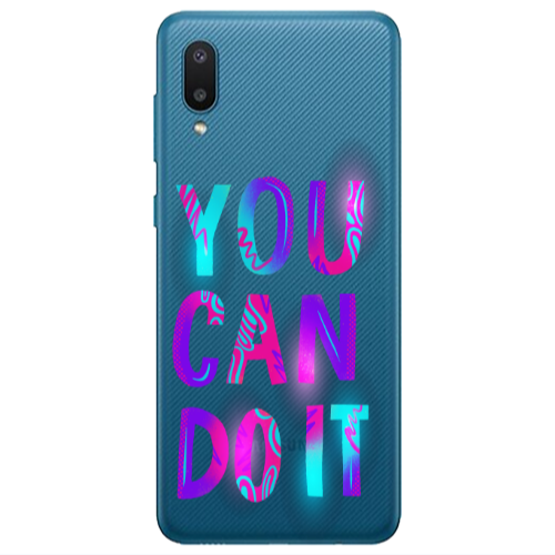 Samsung A02 You Can Doit Transparent Silicone TPU Θήκη