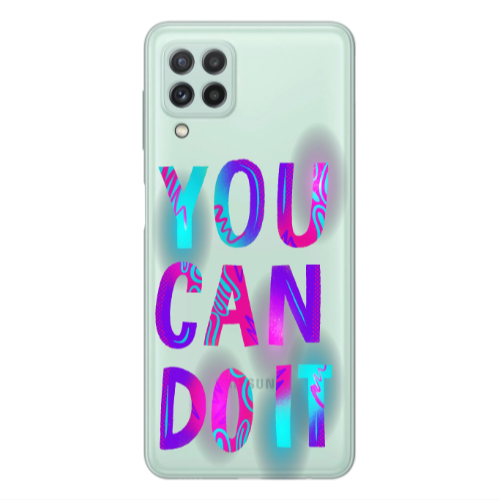 Samsung A22 4G You Can Doit Transparent Silicone TPU Θήκη