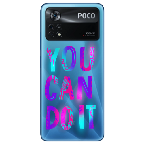 Xiaomi Poco X4 Pro You Can Doit Transparent Silicone TPU Θήκη