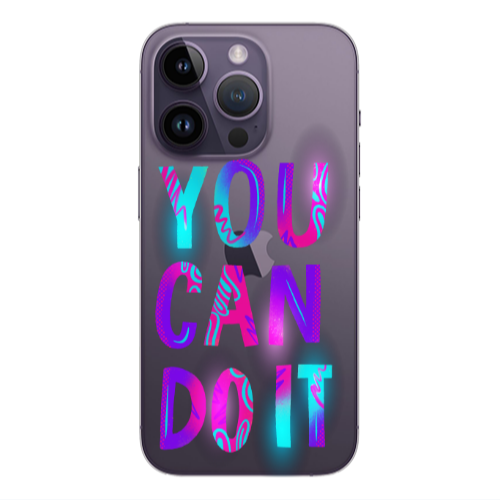 Apple iPhone 14 Pro  You Can Doit Transparent Silicone TPU Θήκη