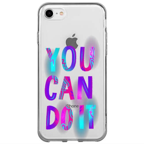 Apple iPhone 7 You Can Doit Transparent Silicone TPU Θήκη