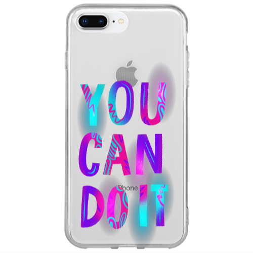 Apple iPhone 7 Plus You Can Doit Transparent Silicone TPU Θήκη