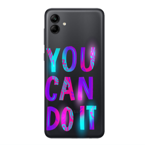 Samsung A04 You Can Doit Transparent Silicone TPU Θήκη