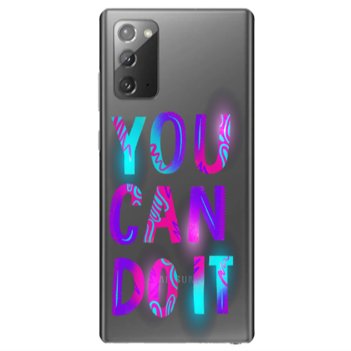 Samsung Note 20 You Can Doit Transparent Silicone TPU Θήκη