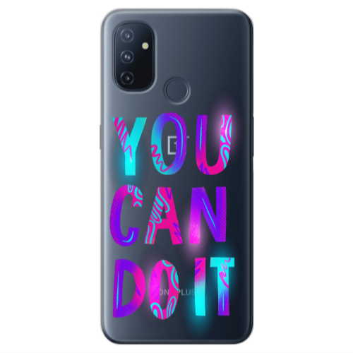 Oneplus Nord 100 You Can Doit Transparent Silicone TPU Θήκη