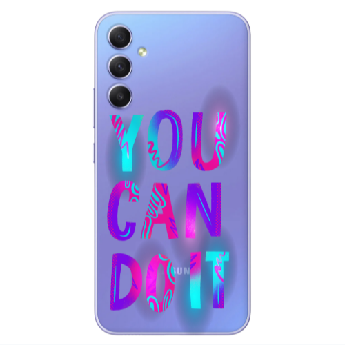 Samsung A34 You Can Doit Transparent Silicone TPU Θήκη