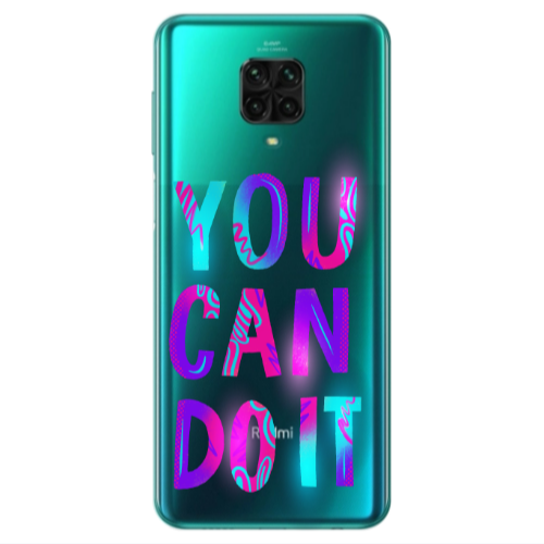 Xiaomi Redmi Note 9S You Can Doit Transparent Silicone TPU Θήκη