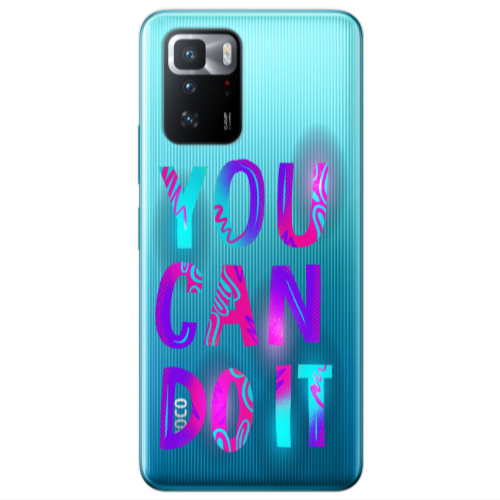 Xiaomi Poco X3 GT You Can Doit Transparent Silicone TPU Θήκη