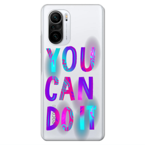 Xiaomi Poco F3 You Can Doit Transparent Silicone TPU Θήκη