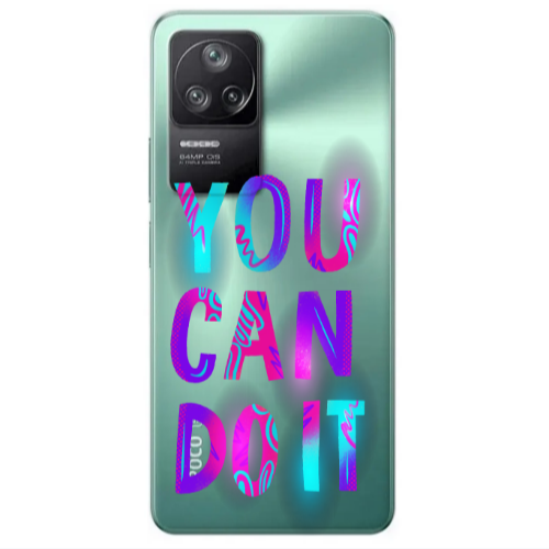 Xiaomi Poco F4 You Can Doit Transparent Silicone TPU Θήκη