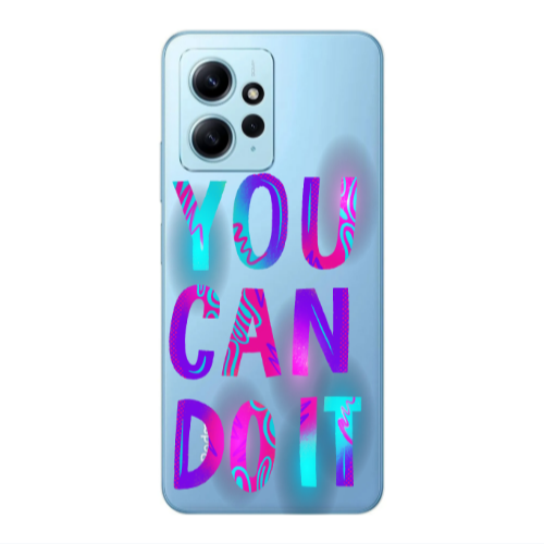 Xiaomi Redmi Note 12 4G You Can Doit Transparent Silicone TPU Θήκη