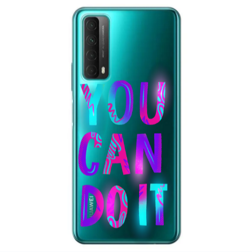 Huawei P Smart 2021 You Can Doit Transparent Silicone TPU Θήκη