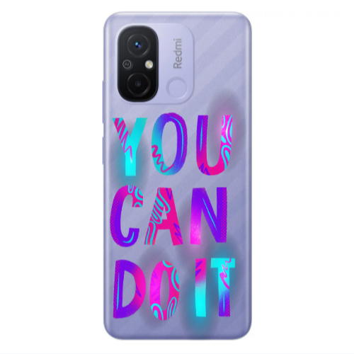 Xiaomi Redmi 12C You Can Doit Transparent Silicone TPU Θήκη