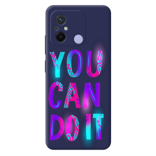 Xiaomi Redmi 12C You Can Doit Dark blue Colored Silicone TPU Θήκη