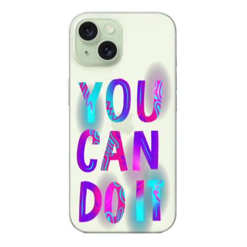 Apple iPhone 15 Plus You Can Doit Transparent Silicone TPU Θήκη