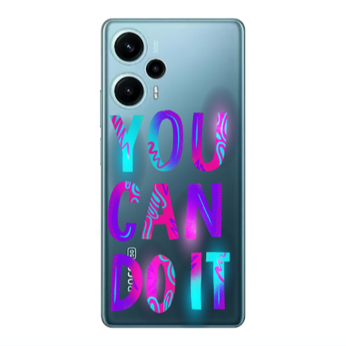 Xiaomi Poco F5 You Can Doit Transparent Silicone TPU Θήκη