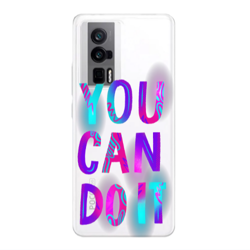 Xiaomi Poco F5 Pro You Can Doit Transparent Silicone TPU Θήκη