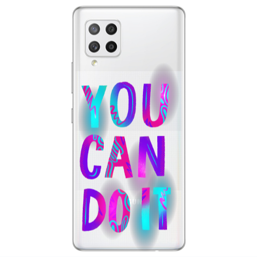 Samsung A42 5G You Can Doit Transparent Silicone TPU Θήκη