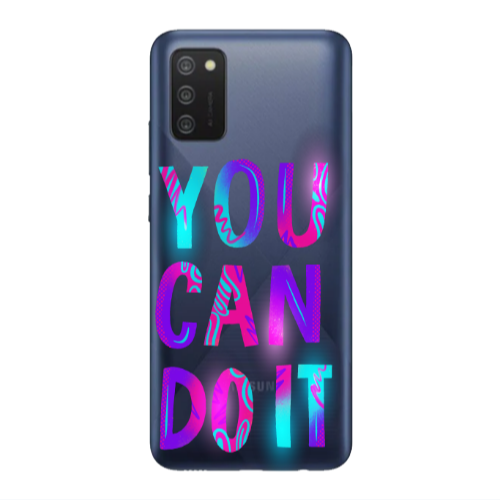Samsung A02s You Can Doit Transparent Silicone TPU Θήκη