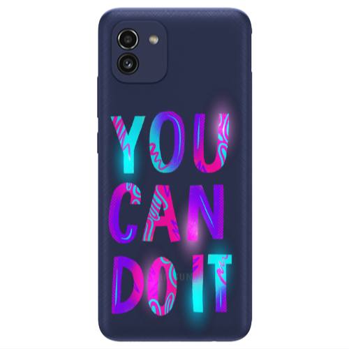 Samsung A03 You Can Doit Transparent Silicone TPU Θήκη