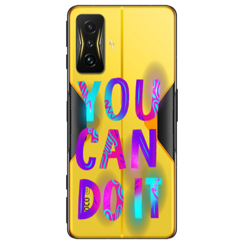 Xiaomi Poco F4 Gt You Can Doit Transparent Silicone TPU Θήκη