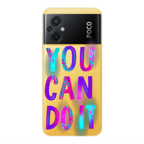 Xiaomi Poco M5 You Can Doit Transparent Silicone TPU Θήκη