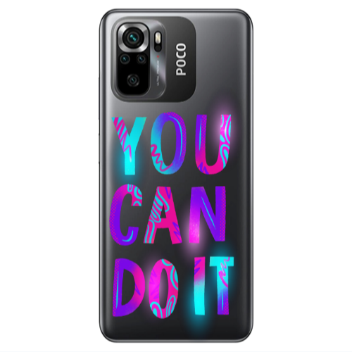 Xiaomi Poco M5 s You Can Doit Transparent Silicone TPU Θήκη