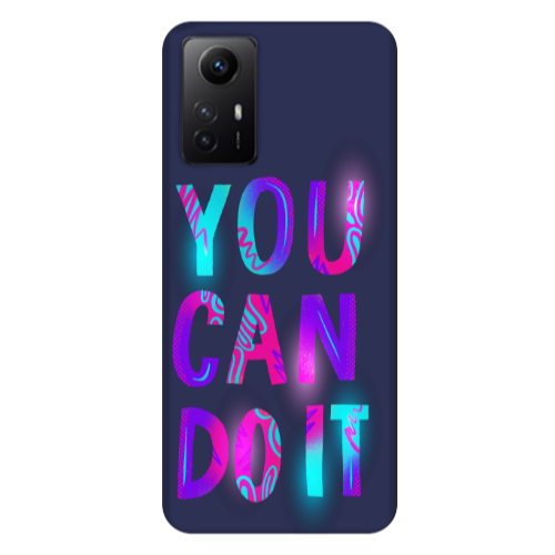 Xiaomi Redmi Note 12s You Can Doit Dark blue Colored Silicone TPU Θήκη