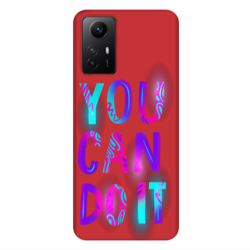 Xiaomi Redmi Note 12s You Can Doit Red Colored Silicone TPU Θήκη