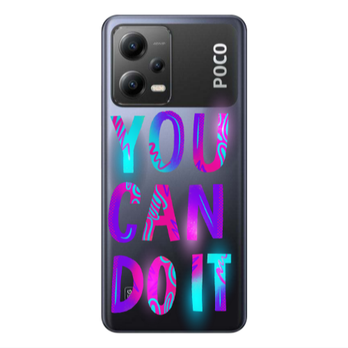 Xiaomi Poco X5 You Can Doit Transparent Silicone TPU Θήκη