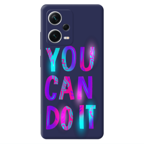 Xiaomi Poco X5 You Can Doit Dark blue Colored Silicone TPU Θήκη