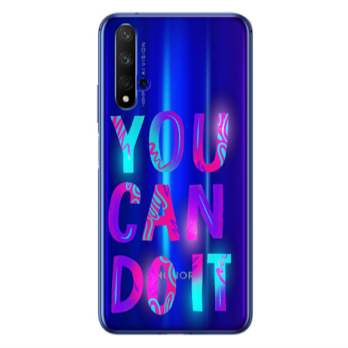 Huawei Nova 5 T You Can Doit Transparent Silicone TPU Θήκη